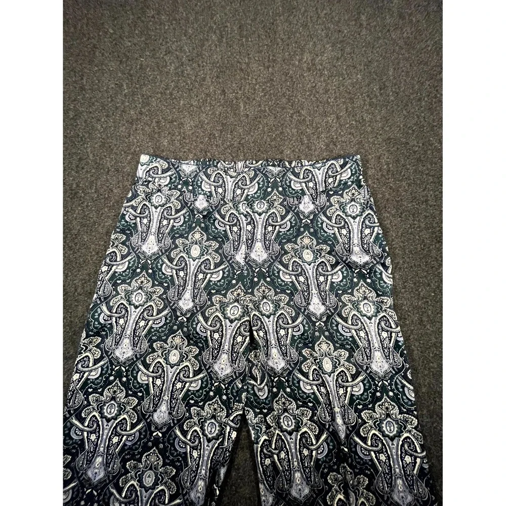 Soma Pajama Pants Womens Medium Blue‎ Paisley Stretch Lounge Sleepwear High Rise